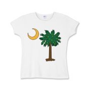 Merry Christmas from the Palmetto State! Celebrate Christmas in South Carolina with a Christmas Palmetto Moon T-Shirt, Sweatshirt, or other gift item.