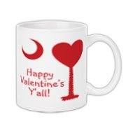 Happy Valentine's Y'all with a Heart Palmetto Moon. Get your Happy Valentine's Y'all shirt, apparel, or other gift item today!