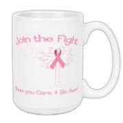 Join the fight against breast cancer in South Carolina! Show you care and be aware with a Join the Fight Pink Ribbon Palmetto Moon Large Coffee Mug. Proceeds from Pink Ribbon Palmetto Moon Join the Fight products donated to help find a cure.