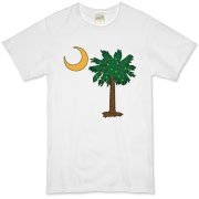 Merry Christmas from the Palmetto State! Celebrate Christmas in South Carolina with a Christmas Palmetto Moon T-Shirt, Sweatshirt, or other gift item.
