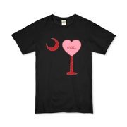 A Candy Heart Palmetto Moon for an Angel! Perfect for Valentine's Day, it features a pink candy heart on the South Carolina Palmetto Moon with Angel.