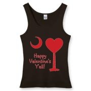 Buy a Happy Valentine's Y'all with a Heart Palmetto Moon Women's Fitted Tank Top.