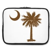 Buy a Chocloate Brown Palmetto Moon Laptop Sleeve. The palmetto moon is a symbol of South Carolina pride.