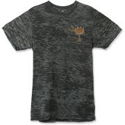 Buy a Chocolate Brown Palmetto Moon Alternative Apparel Burnout T-Shirt featuring a smaller palmetto printed on the left chest area. The palmetto moon is a symbol of South Carolina pride.