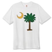 Buy a Christmas Palmetto Moon Hanes Cool Dri T-shirt and have a Merry Christmas, South Carolina style.