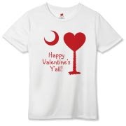 Buy a Happy Valentine's Y'all with a Heart Palmetto Moon Hanes Women's Cool Dri T-shirt.