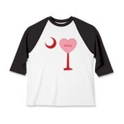 A Candy Heart Palmetto Moon for an Angel! Perfect for Valentine's Day, it features a pink candy heart on the South Carolina Palmetto Moon with Angel.