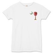 Every Carolina Teacher should have this two sided print School Apple Palmetto Moon Pocket Print Women's T-Shirt that features the South Carolina palmetto with an apple and chalkboard moon.