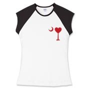 Get a Heart Palmetto Moon for your sweetheart this Valentine's Day! Featuring the a smaller pocket sized version of the South Carolina Palmetto Moon with a red heart printed in the pocket area of a shirt or apparel item.