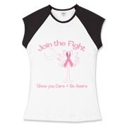 Join the fight against breast cancer in South Carolina! Show you care and be aware with a Join the Fight Pink Ribbon Palmetto Moon Women's Fitted Cap Sleeve Tee. Proceeds from Pink Ribbon Palmetto Moon Join the Fight products donated to help find a cure.