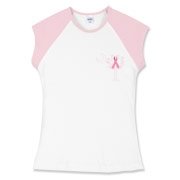 Join the fight against breast cancer in South Carolina! Show you care and be aware with a Join the Fight Pink Ribbon Palmetto Moon Deluxe Women's Fitted Cap Sleeve Tee. Proceeds from Pink Ribbon Palmetto Moon Join the Fight products donated to help find a