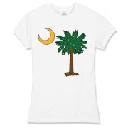 Merry Christmas from the Palmetto State! Celebrate Christmas in South Carolina with a Christmas Palmetto Moon T-Shirt, Sweatshirt, or other gift item.