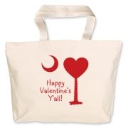 Happy Valentine's Y'all with a Heart Palmetto Moon. Get your Happy Valentine's Y'all shirt, apparel, or other gift item today!