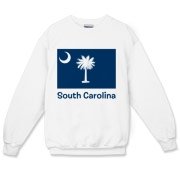 Get a South Carolina Palmetto Moon Flag Crewneck Sweatshirt that includes the state flag and name.