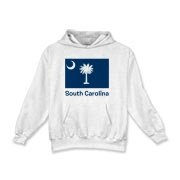 Get a South Carolina Palmetto Moon Flag Kids Hooded Sweatshirt that includes the state flag and name.