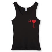 Buy a Heart Palmetto Moon Women's Fitted Tank Top. the read heart is perfect for every sweetheart on Valentine's Day. This version features a smaller palmetto moon printed on the left chest area.