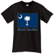 Get a South Carolina Palmetto Moon Flag T-Shirt that includes the state flag and name.