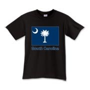 Get a South Carolina Palmetto Moon Flag Kids T-Shirt that includes the state flag and name.