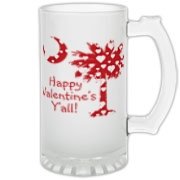 Happy Valentine's Y'all with a White Heart Pattern Palmetto Moon. Get your Happy Valentine's Y'all shirt, apparel, or other gift item today!