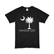 Buy a White Carolina Girl Best in the World Organic Kids T-Shirt featuring the palmetto moon. Carolina Girls are truly the best in the world.