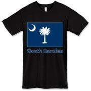 Get a South Carolina Palmetto Moon Flag American Apparel T-Shirt that includes the state flag and name.