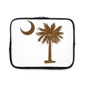Buy a Chocloate Brown Palmetto Moon iPad Sleeve. The palmetto moon is a symbol of South Carolina pride.
