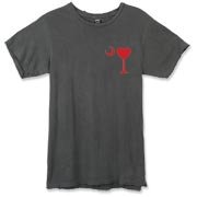 Buy a Heart Palmetto Moon Alternative Apparel Destroyed T-Shirt. the read heart is perfect for every sweetheart on Valentine's Day. This version features a smaller palmetto moon printed on the left chest area.