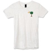 Buy a Christmas Palmetto Moon Alternative Apparel Women's Burnout T-Shirt and have a Merry Christmas, South Carolina style. This version features a pocket sized version of the Christmas Tree Palmetto Moon.