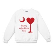 Happy Valentine's Y'all with a Heart Palmetto Moon. Get your Happy Valentine's Y'all shirt, apparel, or other gift item today!