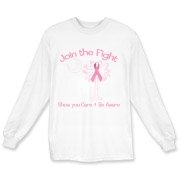 Join the fight against breast cancer in South Carolina! Show you care and be aware with a Join the Fight Pink Ribbon Palmetto Moon Long Sleeve T-Shirt. Proceeds from Pink Ribbon Palmetto Moon Join the Fight products donated to help find a cure.