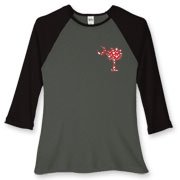Get a White Heart Pattern Palmetto Moon Women's Fitted Baseball Tee for your sweetheart this Valentine's Day! Featuring the a smaller pocket sized version of the South Carolina Palmetto Moon with a white heart pattern printed smaller on the left chest are