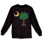 Merry Christmas from the Palmetto State! Celebrate Christmas in South Carolina with a Christmas Palmetto Moon T-Shirt, Sweatshirt, or other gift item.