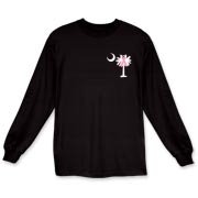 Join the fight against breast cancer in South Carolina! Show you care and be aware with a Join the Fight Pink Ribbon Palmetto Moon Deluxe Long Sleeve T-Shirt. Proceeds from Pink Ribbon Palmetto Moon Join the Fight products donated to help find a cure.