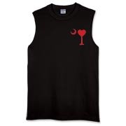 Get a Heart Palmetto Moon for your sweetheart this Valentine's Day! Featuring the a smaller pocket sized version of the South Carolina Palmetto Moon with a red heart printed in the pocket area of a shirt or apparel item.