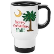 Merry Christmas Y'all Palmetto Moon shirts, apparel and gifts. Celebrate Christmas in South Carolina with this festive design.