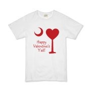 Happy Valentine's Y'all with a Heart Palmetto Moon. Get your Happy Valentine's Y'all shirt, apparel, or other gift item today!