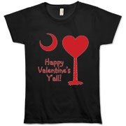 Happy Valentine's Y'all with a Heart Palmetto Moon. Get your Happy Valentine's Y'all shirt, apparel, or other gift item today!