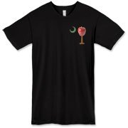 Buy a Carolina Teacher School Apple Palmetto Moon Deluxe American Apparel T-Shirt. This two-sided product features the South Carolina palmetto with an apple and chalkboard moon printed on the front left chest area and the Carolina Teacher palmetto design