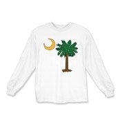 Merry Christmas from the Palmetto State! Celebrate Christmas in South Carolina with a Christmas Palmetto Moon T-Shirt, Sweatshirt, or other gift item.