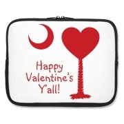 Buy a Happy Valentine's Y'all with a Heart Palmetto Moon Laptop Sleeve.