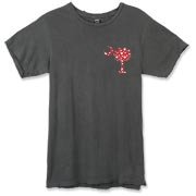 Get a White Heart Pattern Palmetto Moon Alternative Apparel Destroyed T-Shirt for your sweetheart this Valentine's Day! Featuring the a smaller pocket sized version of the South Carolina Palmetto Moon with a white heart pattern printed smaller on the left