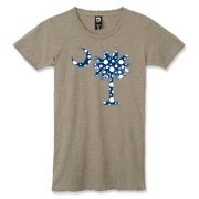 Buy a Blue Polka Dot Palmetto Moon Alternative Apparel Women's Destroyed T-Shirt that features a blue palmetto moon with white polka dots.