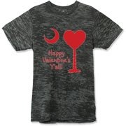 Buy a Happy Valentine's Y'all with a Heart Palmetto Moon Alternative Apparel Burnout T-Shirt 		.