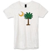 Buy a Christmas Palmetto Moon Alternative Apparel Women's Burnout T-Shirt and have a Merry Christmas, South Carolina style.