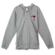 Buy a Heart Palmetto Moon Canvas Freemont Full-Zip Hoodie. the read heart is perfect for every sweetheart on Valentine's Day. This version features a smaller palmetto moon printed on the left chest area.