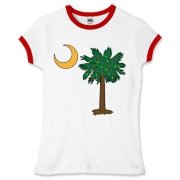 Merry Christmas from the Palmetto State! Celebrate Christmas in South Carolina with a Christmas Palmetto Moon T-Shirt, Sweatshirt, or other gift item.