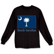 Get a South Carolina Palmetto Moon Flag Long Sleeve T-Shirt that includes the state flag and name.