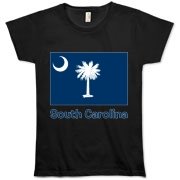 Get a South Carolina Palmetto Moon Flag Organic Women's T-Shirt that includes the state flag and name.
