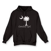 Buy a White Carolina Girl Best in the World Hooded Sweatshirt featuring the palmetto moon. Carolina Girls are truly the best in the world.