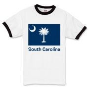 Get a South Carolina Palmetto Moon Flag Ringer T-Shirt that includes the state flag and name.